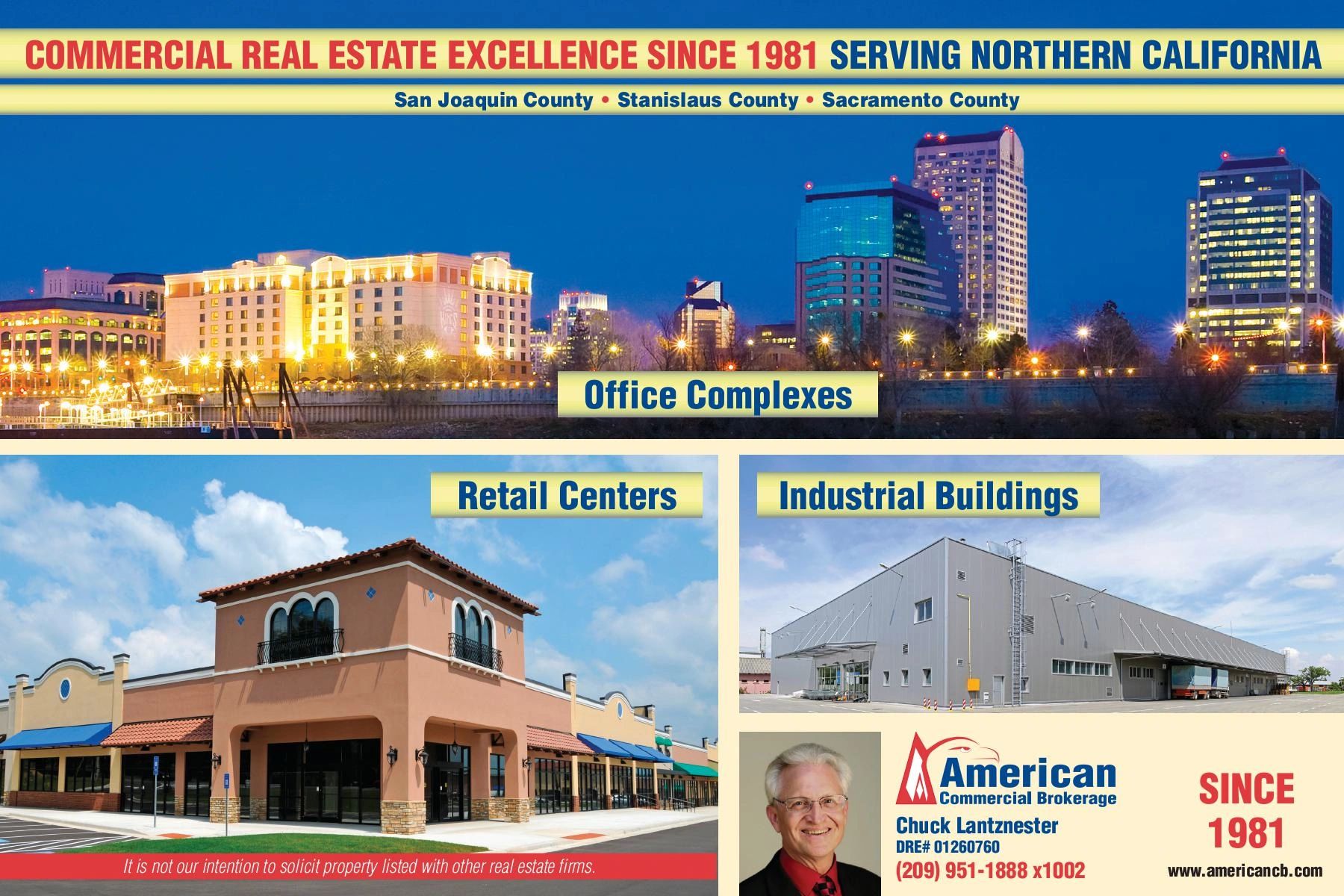 Commercial real estate properties — office complexes, retail centers, industrial buildings